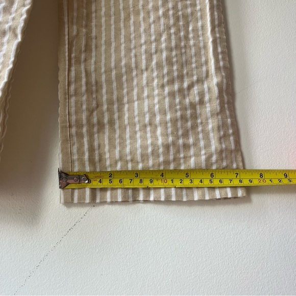 🌼 5/$25 SHEIN Kids Beige White Striped Cotton Blend Wide Leg Pants Size 120 Girl - Picture 5 of 10
